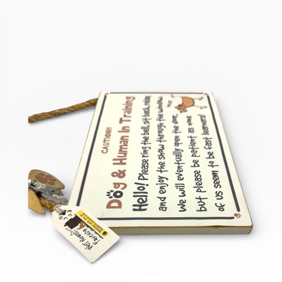 Dog & Human In Training Sign Plaque - Picture 8 of 14